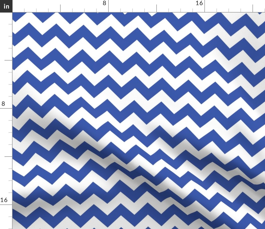 Zig Zag Chevron Blue