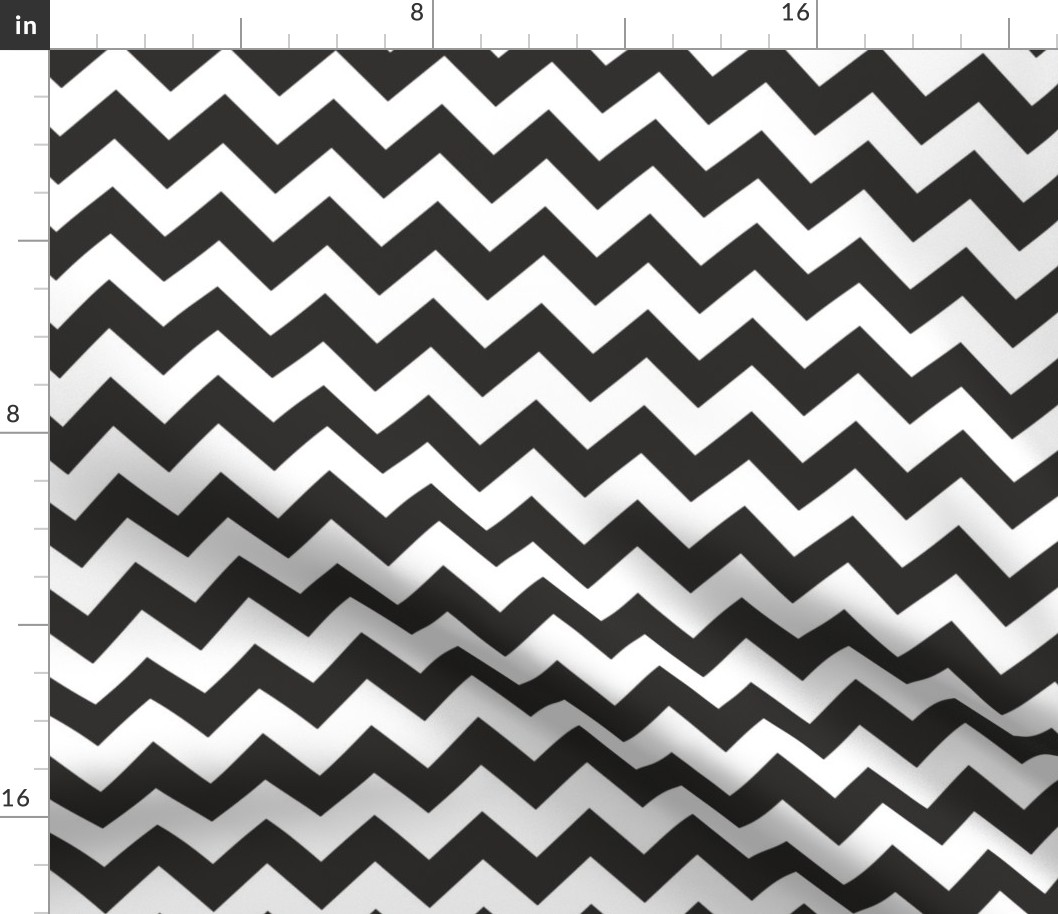 Zig Zag Chevron Coal