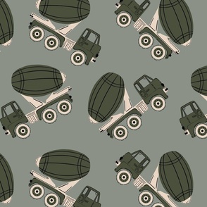 Cement Mixer Sage And Army Green