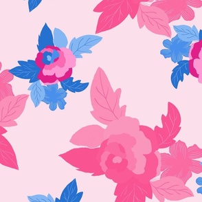 Roses so preppy pink wallpaper