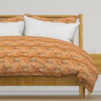 Desert Southwest Serape Striped Chevron Herringbone in sunset orange and sienna rust brown