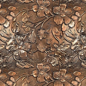 Metal Texture Embossed Florals 2