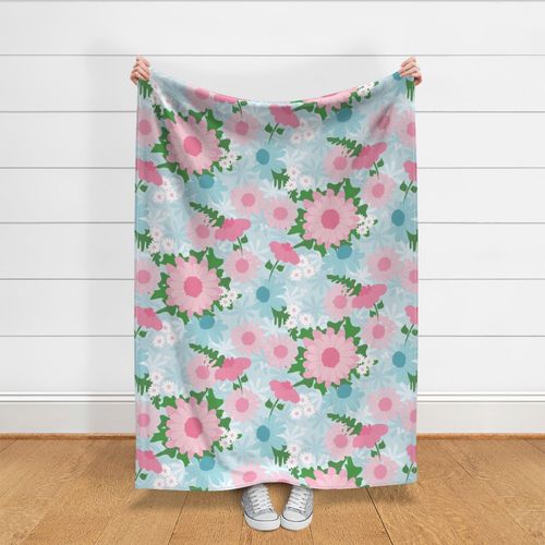 Palomar Large Scale Floral - Blue