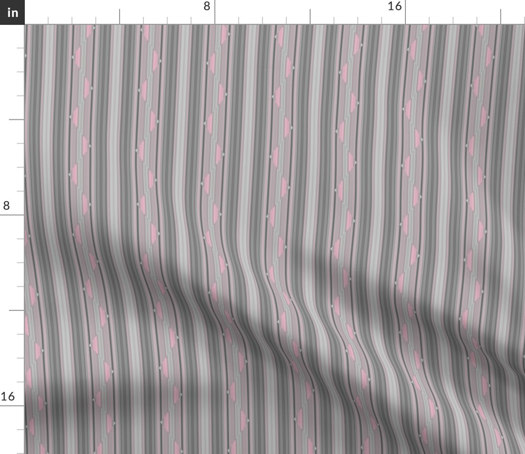 Pink on Grey Zigzag Stripe © Gingezel™ 2013