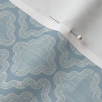 (small) Eileen design In Eggshell White And Light Dusty Blue