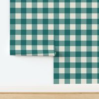 3" Gingham: Dark Teal Gingham Check, Buffalo Check, Buffalo Plaid