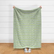 Green Wavy Horizontal Stripes on White Ground Large Scale