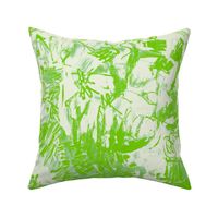 Meadow Green Floral Graphic White