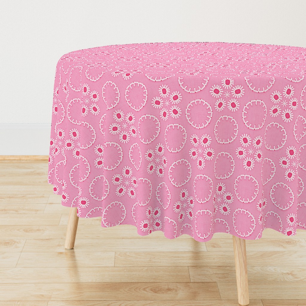 Ersatz Embroidered Eyelet in Petal Pink (medium scale)