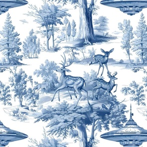 Toile UFO and Deer 1