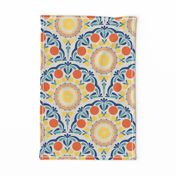 Medium Aegean Summer Oranges And Lemons Art Deco Scallop