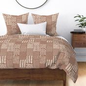 Bigger Doodle Patchwork Modern Geometric Natural Ivory Mocha Moose