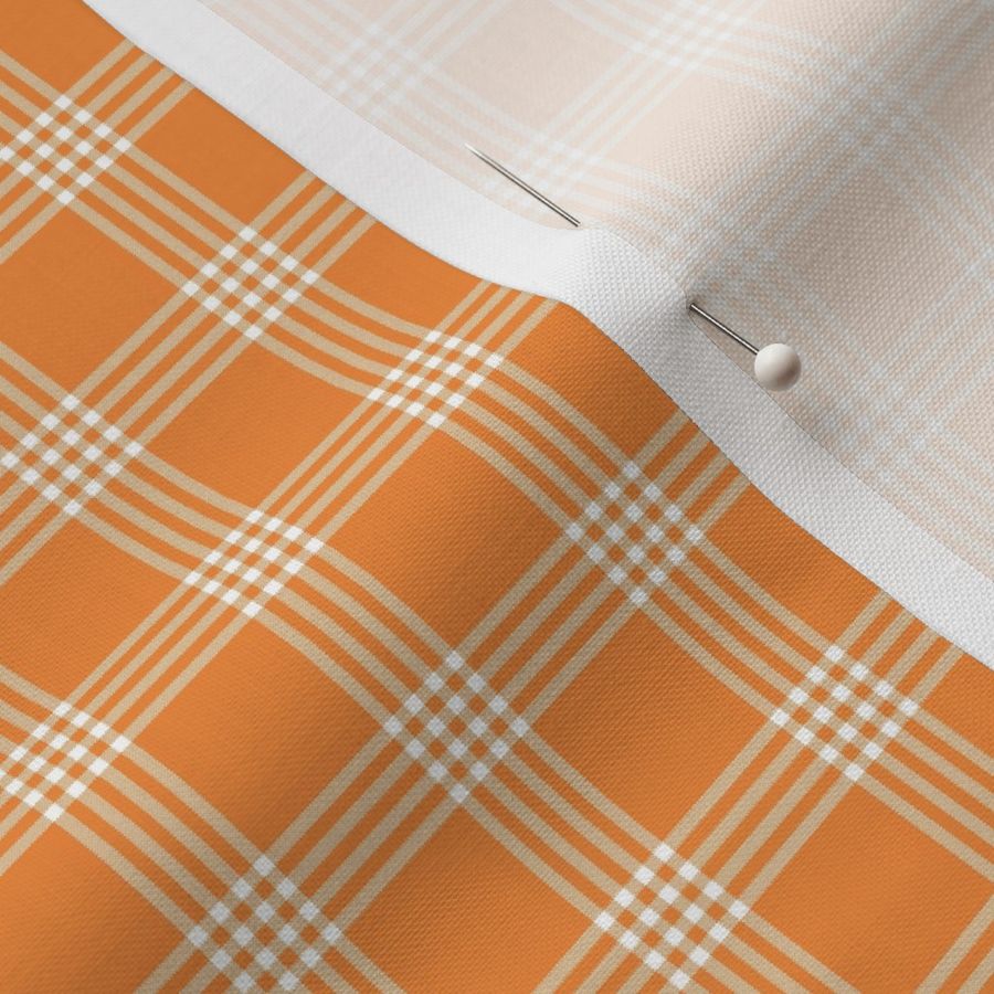 FS Marigold and White Windowpane Check Plaid Quadruple