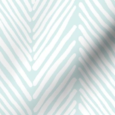 Pale Blue Chevron Pattern - Modern Soft Blue and White Design - Large