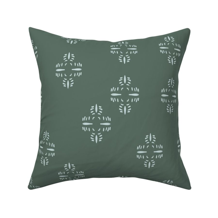 Boho Shibori stitch - Dark Sage