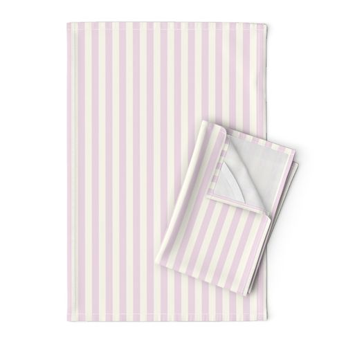 Small Cabana stripe - Pastel lavender baby pink and cream white - Candy stripe - Awning stripes - nautical - Striped wallpaper - resort coastal sunbrella tiki vertical