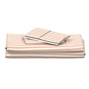 Small Cabana stripe - Mellow peach and cream white - Candy stripe - Awning stripes - nautical - Striped wallpaper - resort coastal sunbrella tiki vertical soft pastel peach