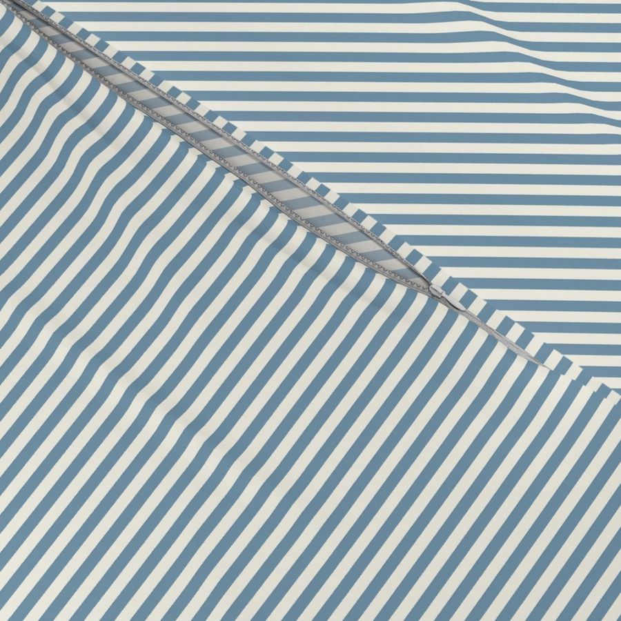 Extra Small Cabana stripe - Serene blue and cream white - Candy stripe - Awning stripes - nautical - Striped wallpaper - resort coastal sunbrella tiki vertical