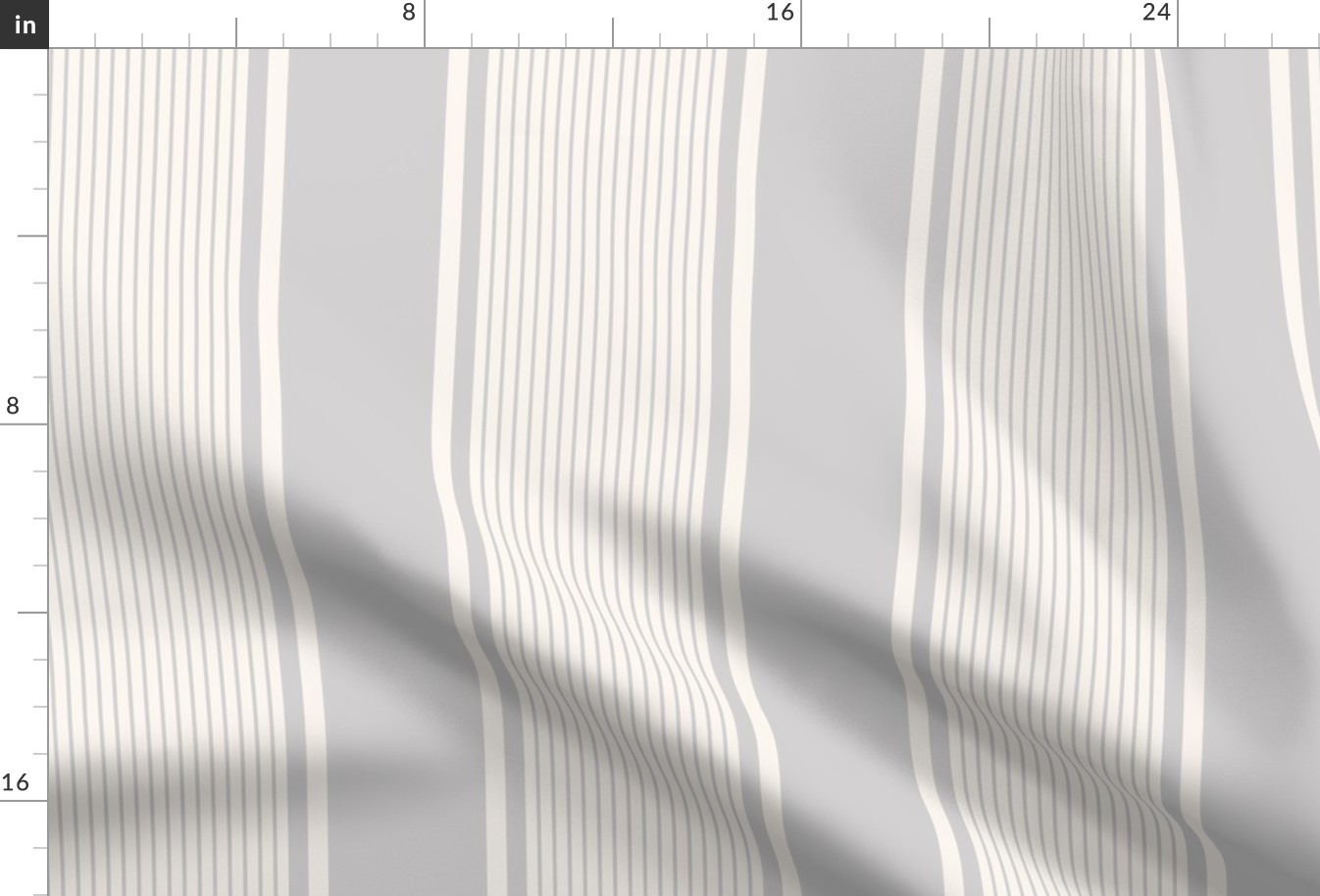 Traditional Ticking Stripe in Gray