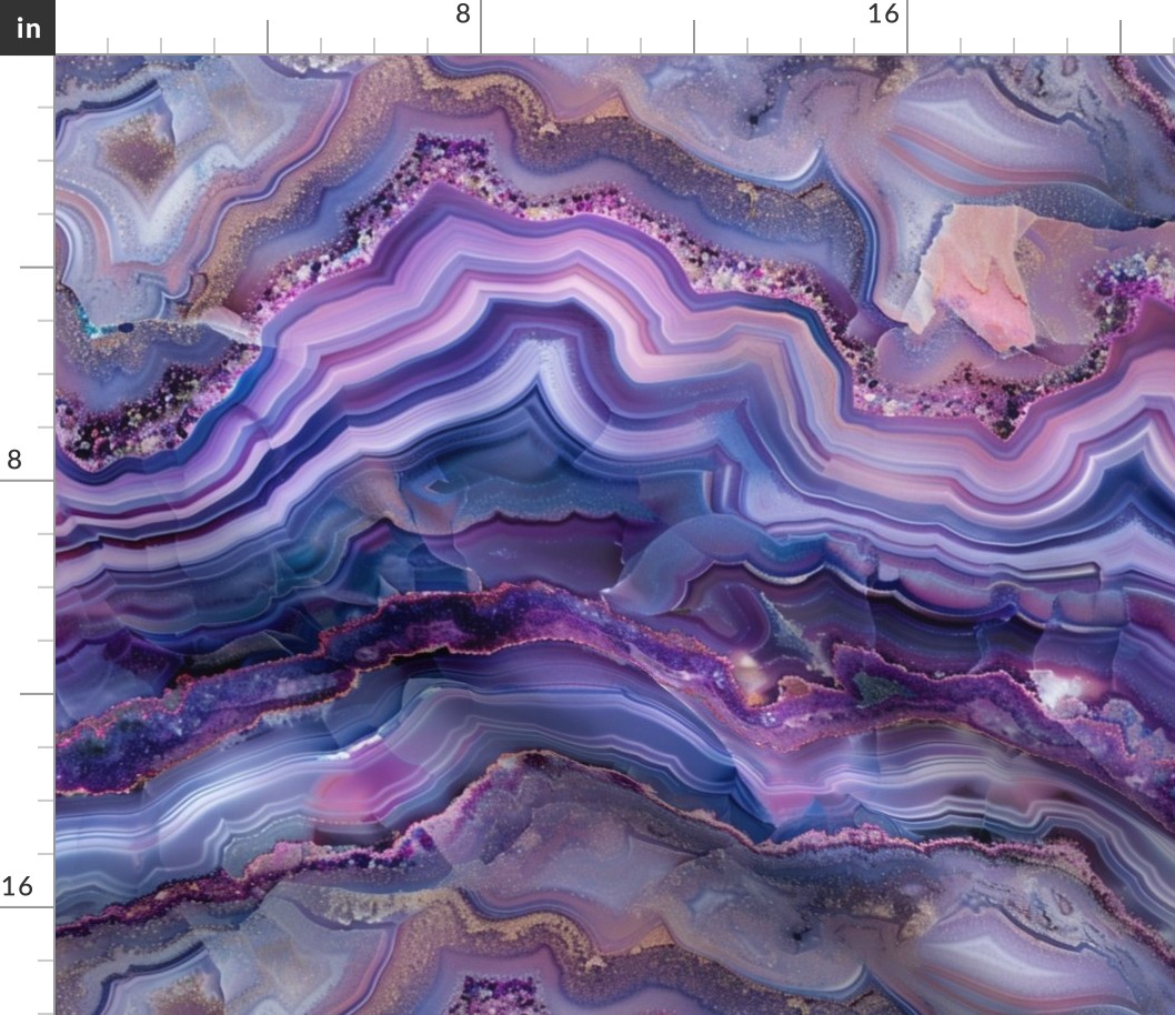 Purple Banded Agate Gem Stone Mineral Pattern