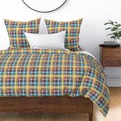 Small Rustic Red Plum Blue Gold Beige Buffalo Plaid for Autumn Fall Plaids