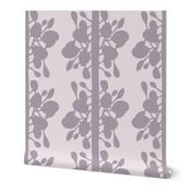 Mod floral striped  duotone in dusty lilac purple and petal pink