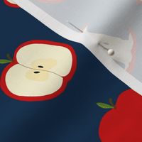 Red Apples (Navy)