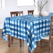 watercolor gingham plaid blue color -Jumbo