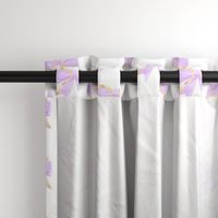 Hand painted Inky bow ribbons – light lilac and gold grandmillenial