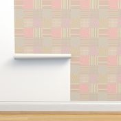 Peach - pink patchwork design