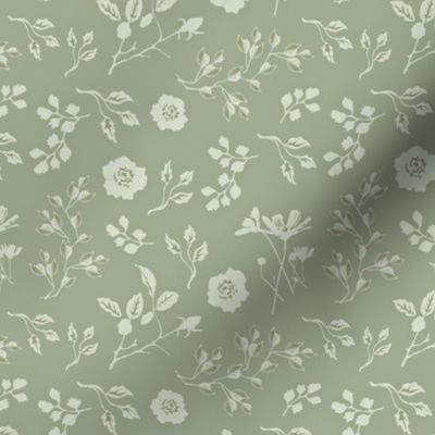 Ivy and Floral Medium Green