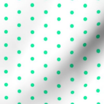 Sea Green Dots on white background