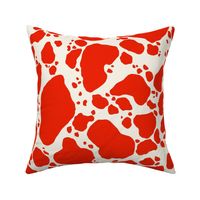 Spotted Cow Hide in Crimson