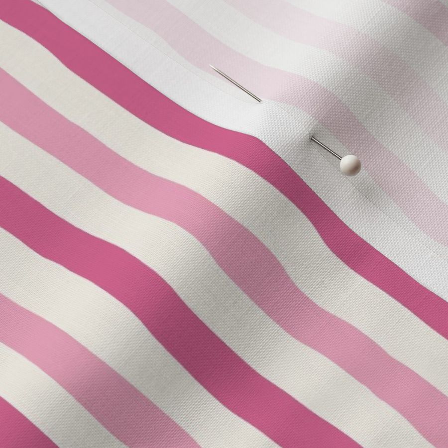 Hand Drawn Hot Pink Classic Christmas Candy Stripe