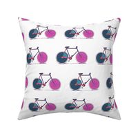 Cute Bicycle Drawing in Purple and Blue