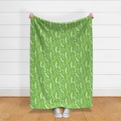 Christmas Stockings - Neon green and white - Large scale