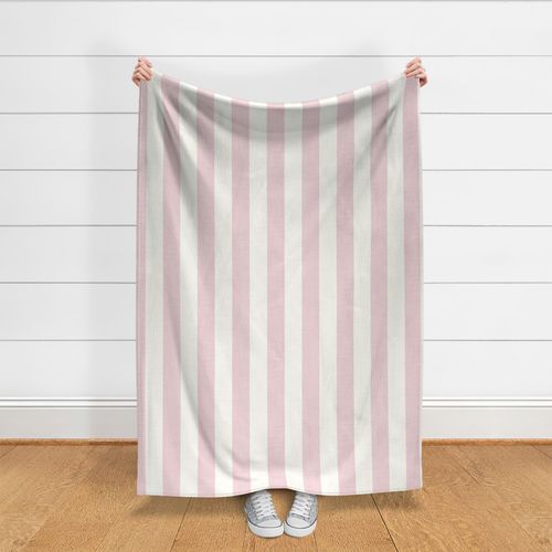 (medium) linen textured vertical stripes blush pink white pastel baby girl