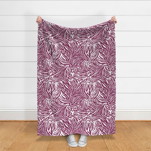 Deep Magenta Zebra Print Large Scale