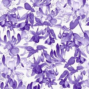 Tangled Garden - Violet & White