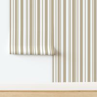 Barcode Stripe - Khaki Tan Brown Neutral Nursery Fancy Stripes Minimalist 