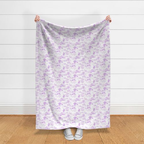 Preppy Western Vintage Mauve Cowboy Toile