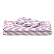 Lilac Purple and Ivory Ikat Chevron