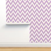 Lilac Purple and Ivory Ikat Chevron