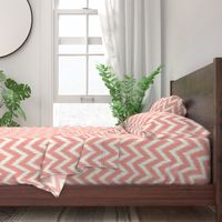 Pink and Ivory Ikat Chevron