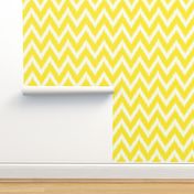 Yellow and Ivory Ikat Chevron