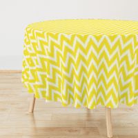 Yellow and Ivory Ikat Chevron