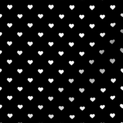 Black and White Polka Dot Hearts