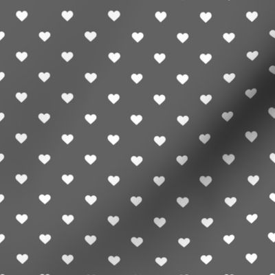 Charcoal Gray Polka Dot Hearts