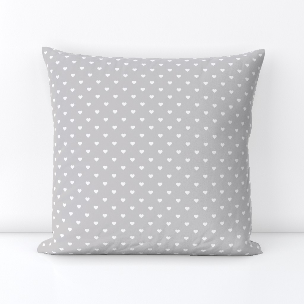 Light Gray Polka Dot Hearts