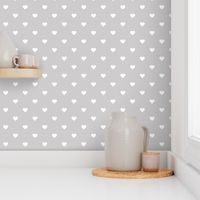 Light Gray Polka Dot Hearts